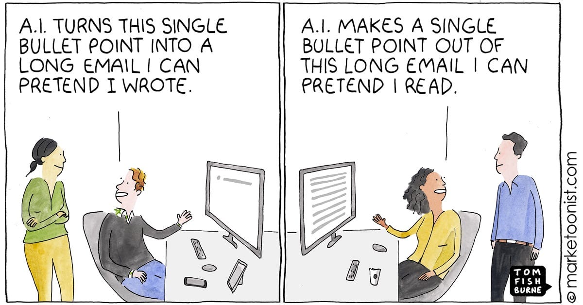 AI Written, AI Read cartoon AI Written, AI Read cartoon