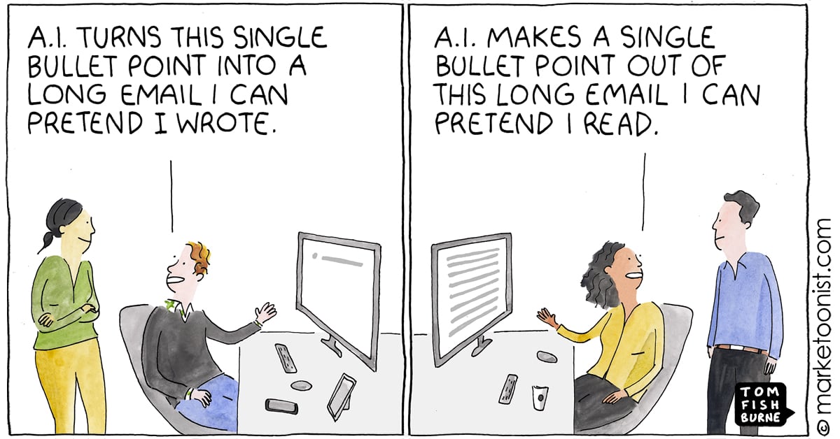 AI Written, AI Read cartoon AI Written, AI Read cartoon